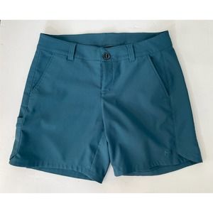 Under Armour Heat Gear hiking shorts size 8 Teal Blue